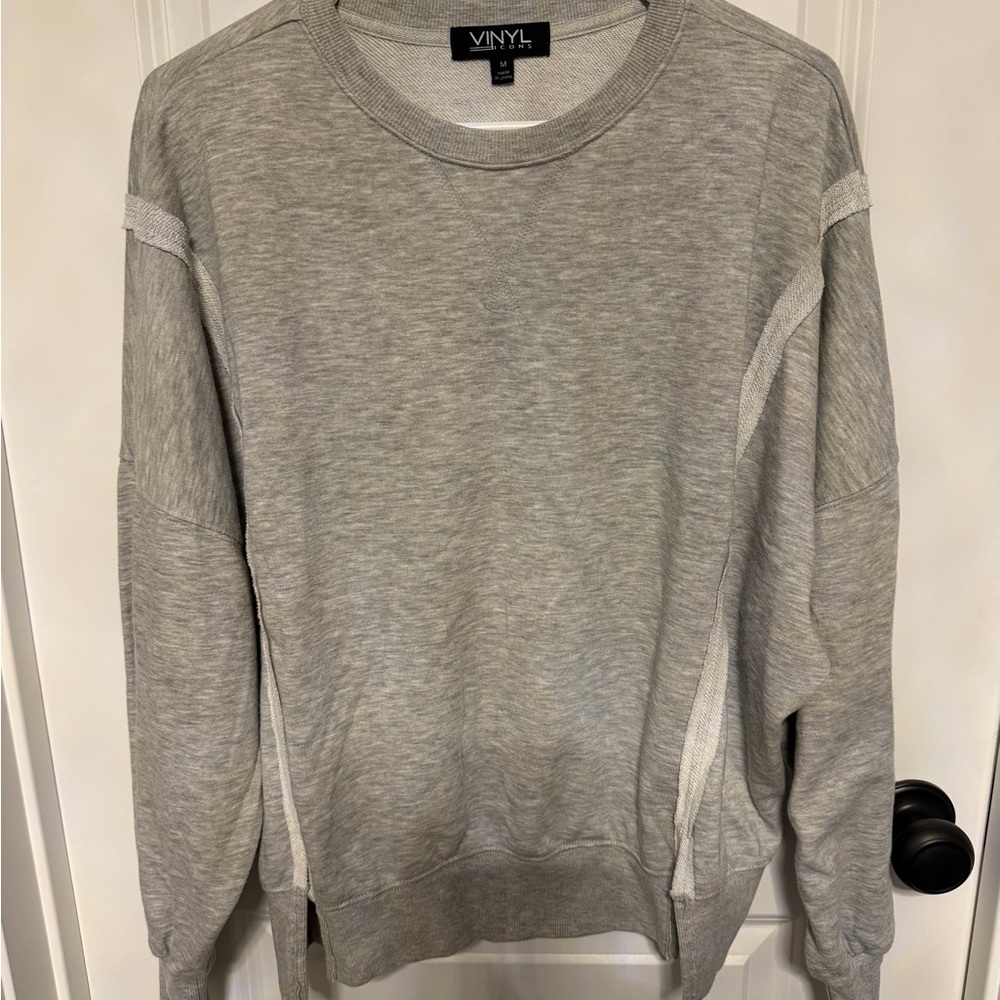 Gray light weight crew neck